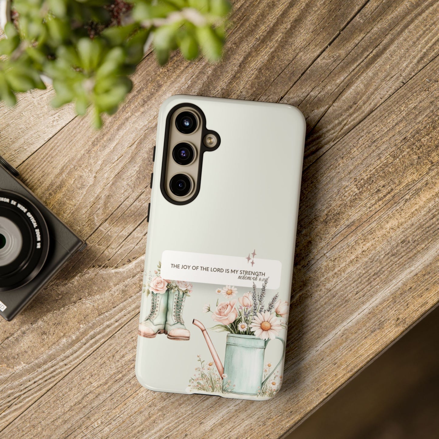 Scripture Floral iPhone Google Pixel Samsung Case Inspirational Christian Gift Faith-Based Phone Cover