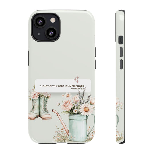 Scripture Floral iPhone Google Pixel Samsung Case Inspirational Christian Gift Faith-Based Phone Cover
