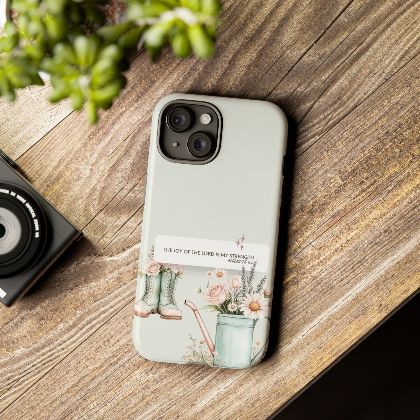 Scripture Floral iPhone Google Pixel Samsung Case Inspirational Christian Gift Faith-Based Phone Cover